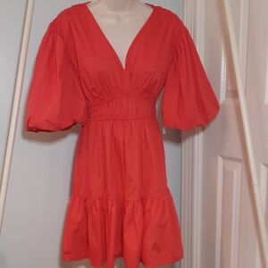 NWT Japna Pink Puff Sleeve Dress sz Medium